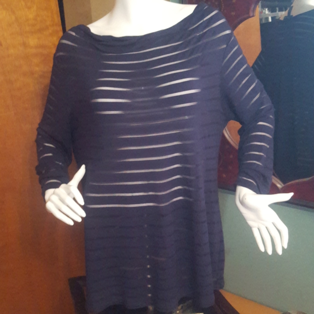 Sheer stripe inc top